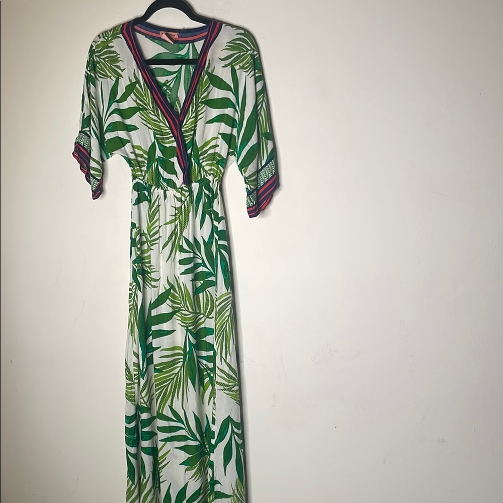 Flying Tomato Green White Dolman Sleeve Maxi Sundress​